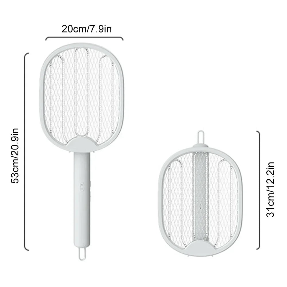 Foldable Electric Mosquito Swatter Mosquito Killer with UV Light USB Rechargeable Electric Bug Zapper Fly Bat Insect Swatter