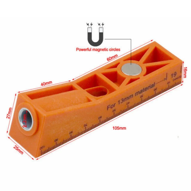 Pocket Hole Jig Oblique Hole Drill Guide Locator, Woodworking Angle Hole Punch Positioner for Furniture Joint DIY Carpentry