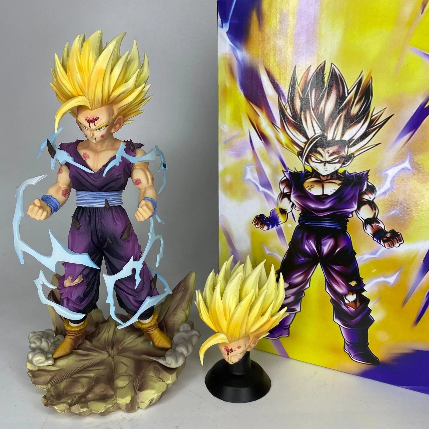 Figura de acción de Bz Dragon Ball Super Saiyan 2 Gohan, estatua coleccionable de Anime, adorno de escritorio, modelo de Pvc para coleccionistas de Anime
