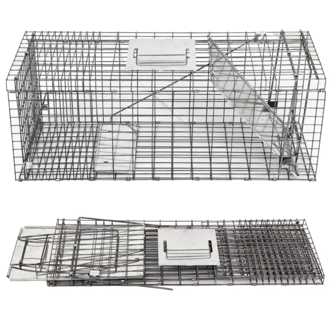 Live Animal Cage Trap 32" X 12.5" X 12" Humane Rodent Raccoon Cage w/Iron Door