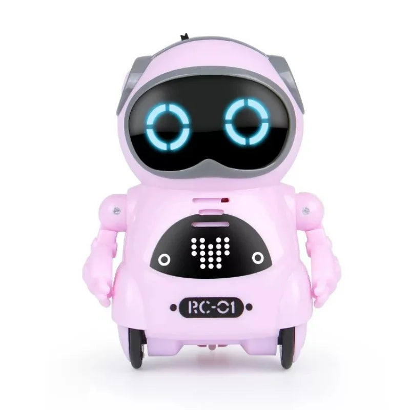 Robot Infantil Interactivo con Voz, Reconocimiento de Voz, Grabación, Canto, Baile y Cuentos, Mini Robot Inteligente de Juguete