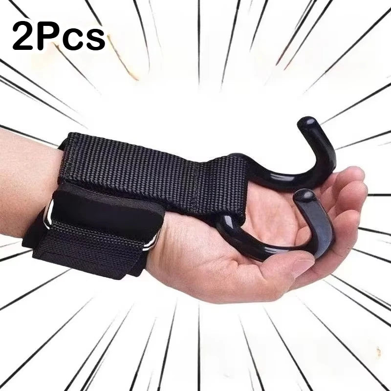 Weightlifting lifting hooks with wrist straps, gym bar straps, weightlifting hook straps, pull-up straps, powerlifting gloves