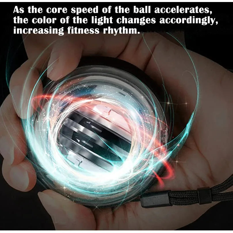 Powerball forearm exerciser, muscle fitness equipment, gyroscope, power ball, gyro, wrist strengthener, trainer, hand exercise