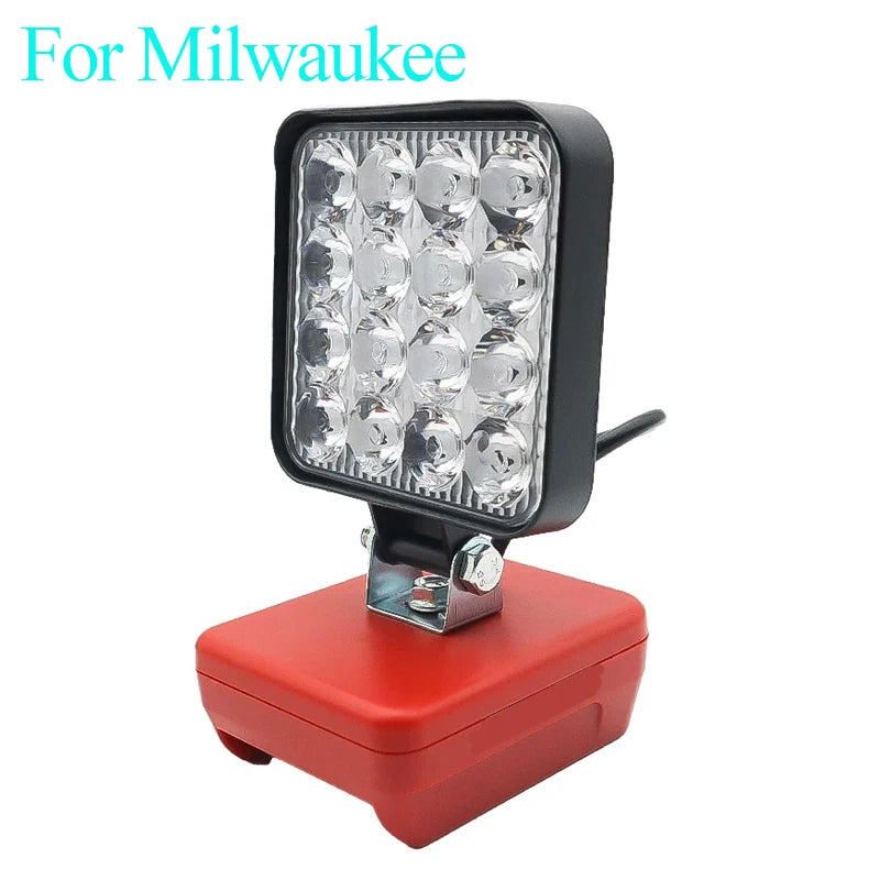 Piezas de herramientas eléctricas para Makita, DeWalt, Bosch, Milwaukee, Ryobi, linterna con batería de litio, luz de trabajo, lámpara de Camping