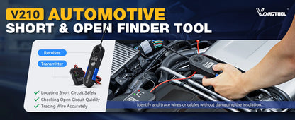 VDIAGTOOL V210 Automotive Circuit Breaker Finder Electrical Tester Wire Tracer Open & Short Circuit Finder DC 6-42V