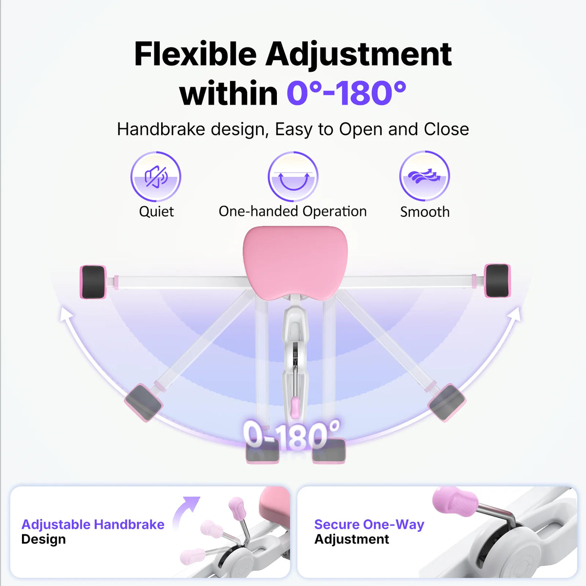 MERACH 180° Split Machine 6-Level Leg Stretcher, 300 LBS Capacity Stretching Equipment with Comfort Pad, Improves Flexibility for Dance, Gymnastics, Sports, and Home Training Gear