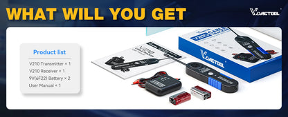 VDIAGTOOL V210 Automotive Circuit Breaker Finder Electrical Tester Wire Tracer Open & Short Circuit Finder DC 6-42V