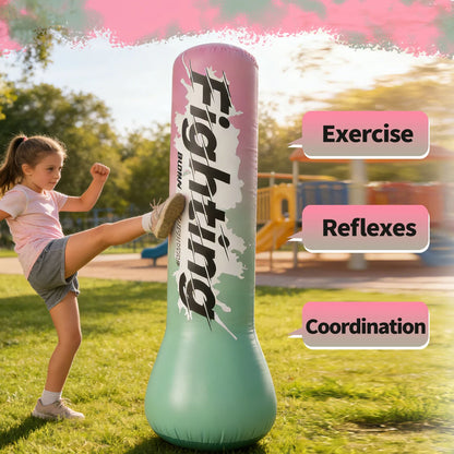 1 unidad de saco de boxeo inflable, juguete de saco de boxeo inflable, regalos para niños, para Taekwondo, MMA y para liberar la energía retenida
