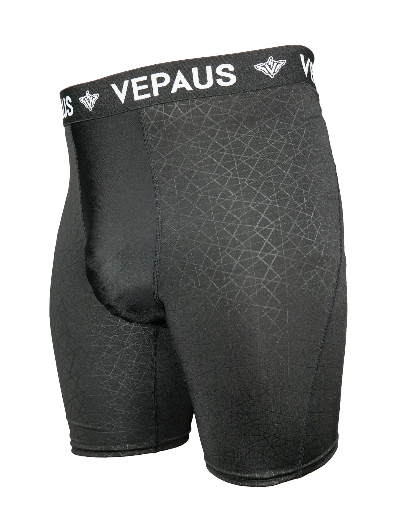 VEPAUS Men's Athletic Compression Shorts with Protective Cup Pocket, Printed Design and Performance Fit Baseball, Hockey, MMA