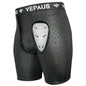 VEPAUS Men's Athletic Compression Shorts with Protective Cup Pocket, Printed Design and Performance Fit Baseball, Hockey, MMA