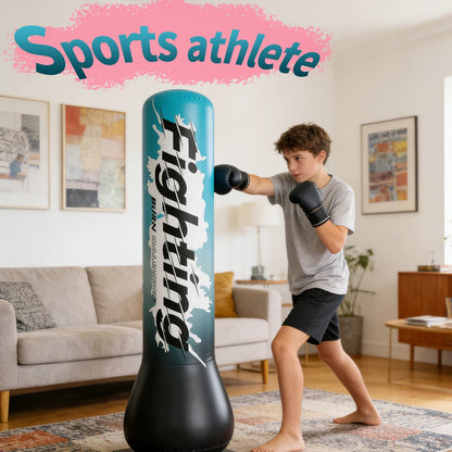 1 unidad de saco de boxeo inflable, juguete de saco de boxeo inflable, regalos para niños, para Taekwondo, MMA y para liberar la energía retenida