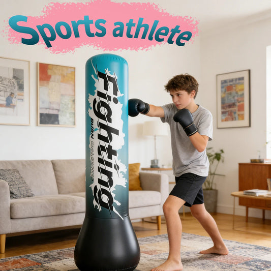 1 unidad de saco de boxeo inflable, juguete de saco de boxeo inflable, regalos para niños, para Taekwondo, MMA y para liberar la energía retenida