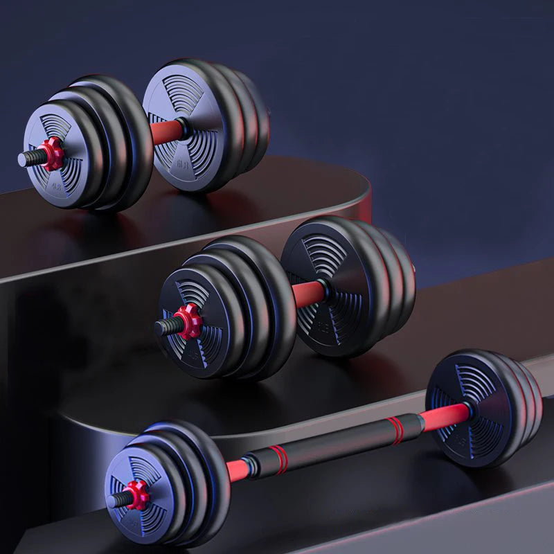 5-44lb Adjustable Dumbbell to Barbell Set, Anti-Slip Grip, Versatile Home Gym Fitness Strength Training Barbell Weight Plates
