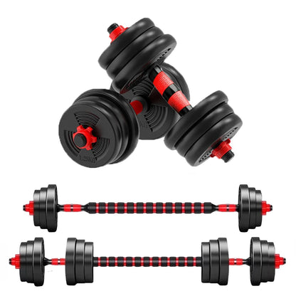 5-44lb Adjustable Dumbbell to Barbell Set, Anti-Slip Grip, Versatile Home Gym Fitness Strength Training Barbell Weight Plates