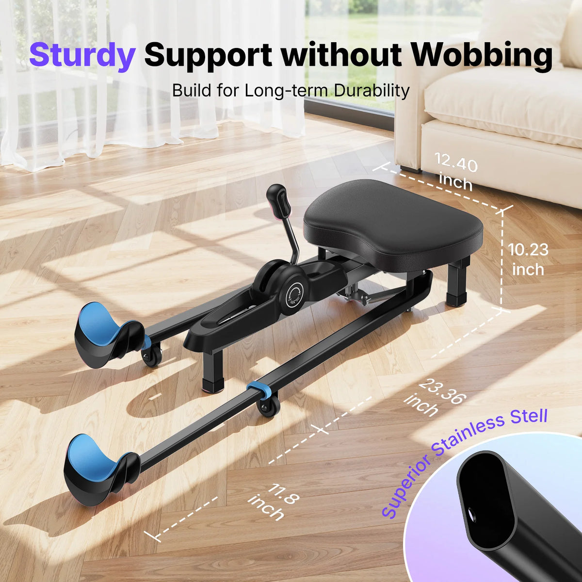 MERACH 180° Split Machine 6-Level Leg Stretcher, 300 LBS Capacity Stretching Equipment with Comfort Pad, Improves Flexibility for Dance, Gymnastics, Sports, and Home Training Gear