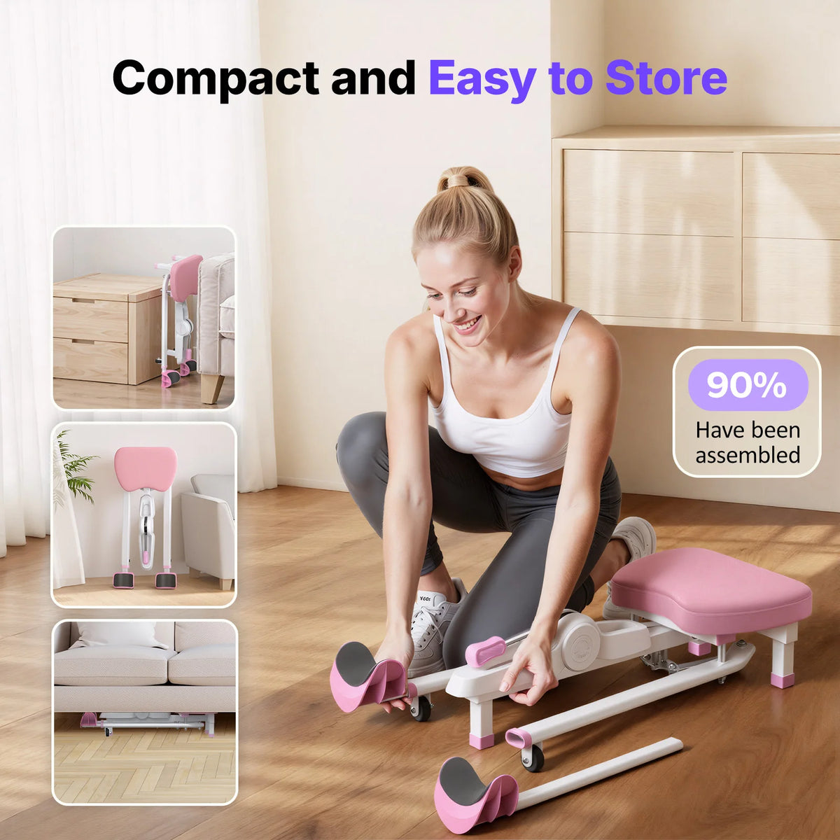 MERACH 180° Split Machine 6-Level Leg Stretcher, 300 LBS Capacity Stretching Equipment with Comfort Pad, Improves Flexibility for Dance, Gymnastics, Sports, and Home Training Gear