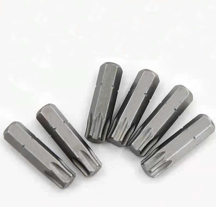 1 Inch T6 T7 T8 T9 T10 T15 Torx Screwdriver Bit Set S2 Steel 1/4 Inch 6.35mm Hex Shank Electric Screwdriver Bits For Power Tools