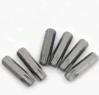 1 Inch T6 T7 T8 T9 T10 T15 Torx Screwdriver Bit Set S2 Steel 1/4 Inch 6.35mm Hex Shank Electric Screwdriver Bits For Power Tools