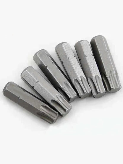 1 Inch T6 T7 T8 T9 T10 T15 Torx Screwdriver Bit Set S2 Steel 1/4 Inch 6.35mm Hex Shank Electric Screwdriver Bits For Power Tools
