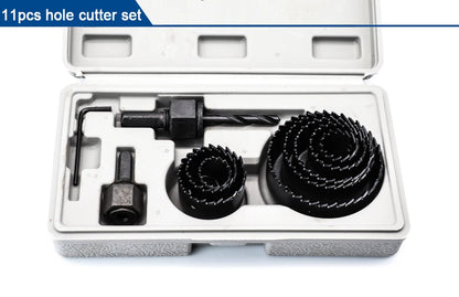 11/16pcs woodworking hole saw set drill bit carbon steel 19-127mm hole cutter set for plasterboard ceiling wood hole saw kit