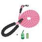Pet Leashes Reflective Multi Color Round Rope Large Dog Collar Leash Training Running Rope Comfortable For Medium And Large Dogs