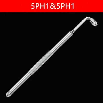 BROPPE Z-Type Screwdriver L-Shaped 90-Degree Right-Angle Elbow Bend Phillips/Slotted With Magnetic Short Screwdriver