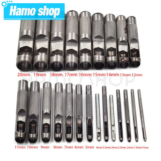 1.0mm-25mm All Sizes Leather Tools Leather Punch Hollow Puncher Leathercraft Hole Punch Craft DIY For Clothing Belt Canvas