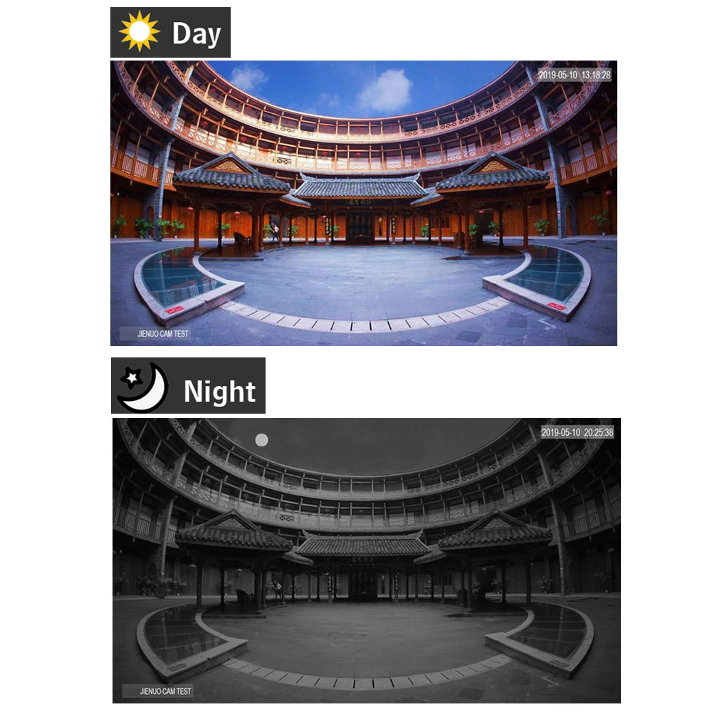 JIENUO-cámara de seguridad CCTV 4K HD AHD, sistema de vigilancia, 1080P, 5MP, impermeable, visión nocturna infrarroja, TVI, para el hogar