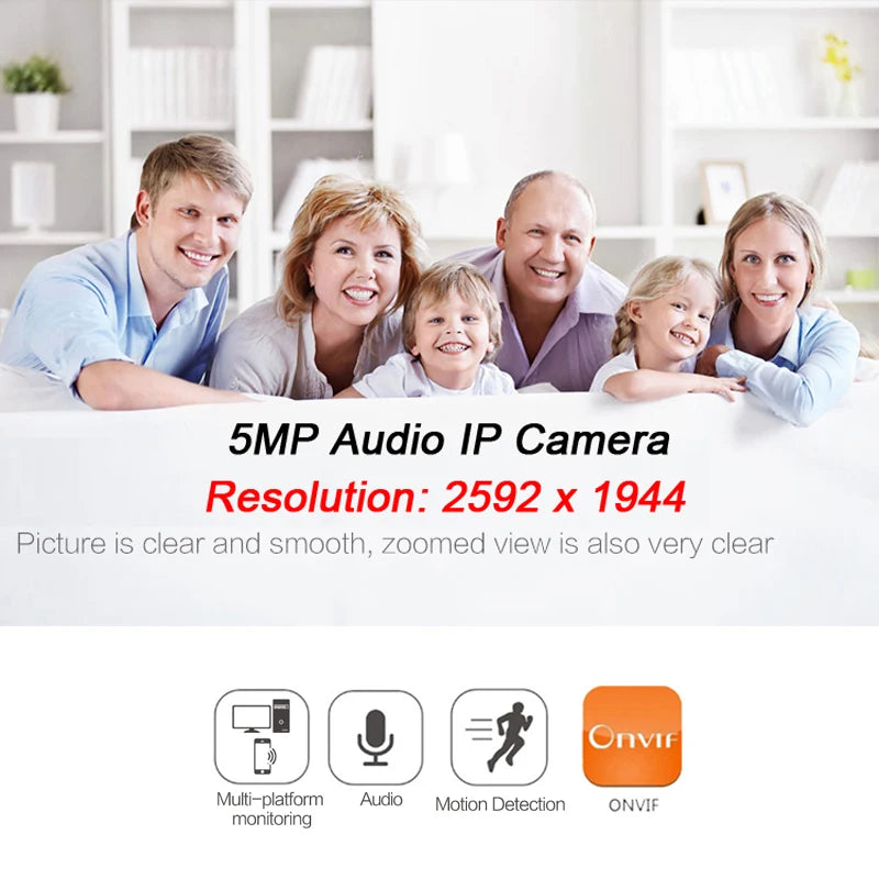 JIENUO 5MP Mini cámara IP Poe Audio Micro Cctv seguridad Video vigilancia IPCam interior Onvif HD red cámara doméstica ICSee Xmeye