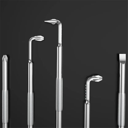 BROPPE Z-Type Screwdriver L-Shaped 90-Degree Right-Angle Elbow Bend Phillips/Slotted With Magnetic Short Screwdriver