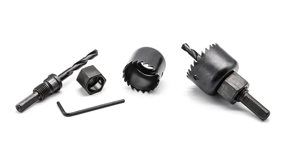 11/16pcs woodworking hole saw set drill bit carbon steel 19-127mm hole cutter set for plasterboard ceiling wood hole saw kit