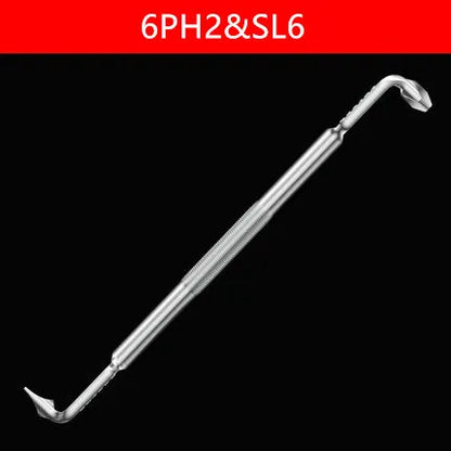 BROPPE Z-Type Screwdriver L-Shaped 90-Degree Right-Angle Elbow Bend Phillips/Slotted With Magnetic Short Screwdriver