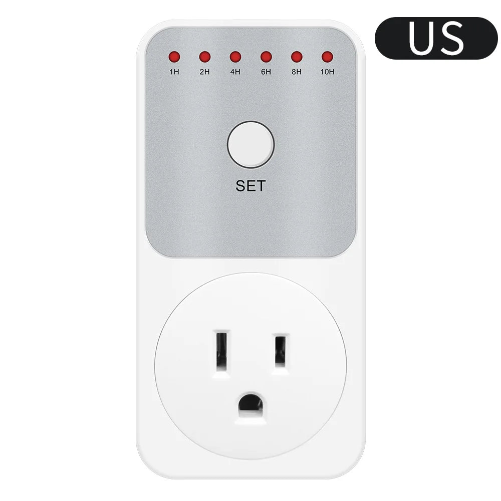 10Hr Countdown Timer Socket Plug Intelligent Time Setting Switch Control Socket Electricity Power Metering Socket