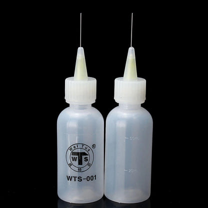 50ml Needle Tip Plastic Rosin Bottle Cleaning Liquid Flux Alcohol Oil Dispenser Plastic Hand Bottle Cleaner DIY Repair