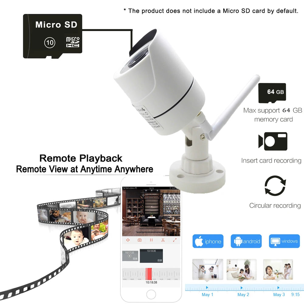 JIENUO-cámara IP inalámbrica de seguridad para exteriores, videocámara de 5MP, Audio HD, Cctv, impermeable, 1080P, visión nocturna, vigilancia Onvif, Wifi, cámara para el hogar, RTSP