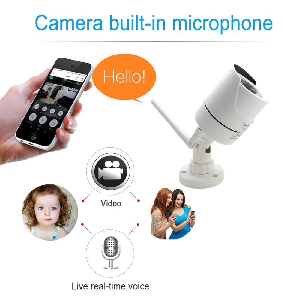 JIENUO-cámara IP inalámbrica de seguridad para exteriores, videocámara de 5MP, Audio HD, Cctv, impermeable, 1080P, visión nocturna, vigilancia Onvif, Wifi, cámara para el hogar, RTSP