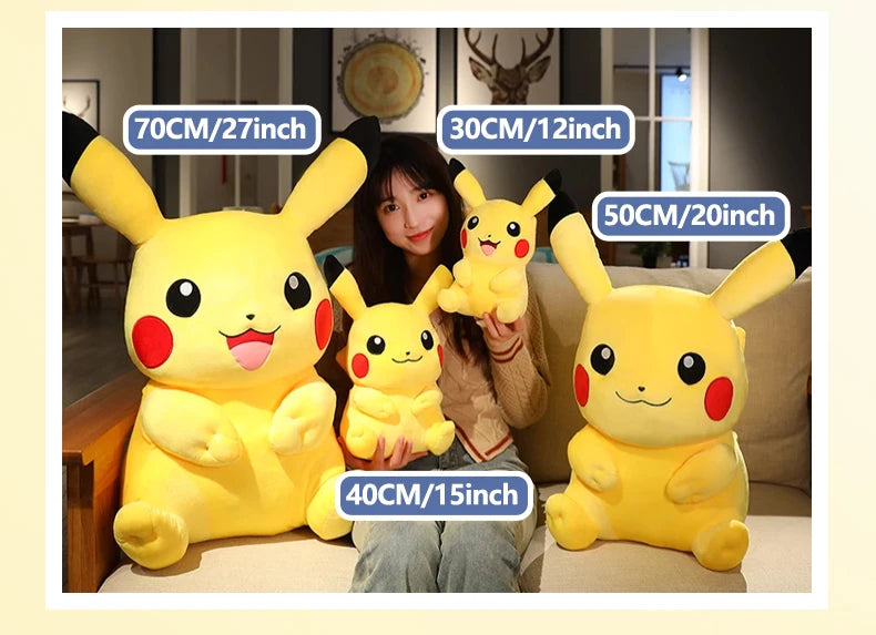 Pokemon Kawaii Pikachu lindos juguetes de peluche de alta calidad Anime tiro almohada cumpleaños regalo de Navidad para niños amigos niños niñas