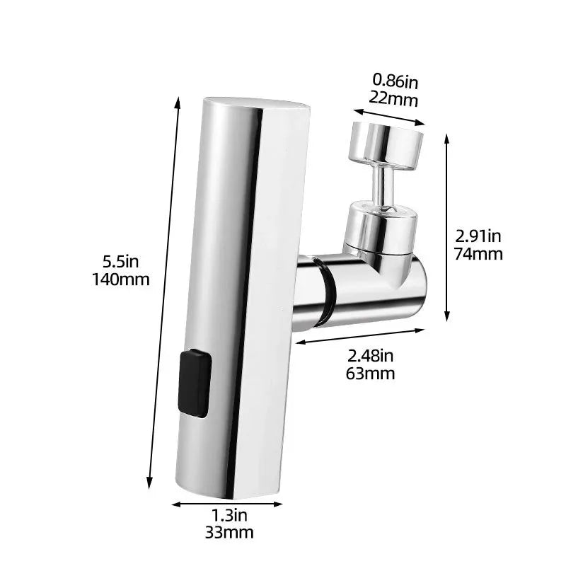 New 3 Modes Kitchen Faucet Universal Rotation Multifunction Swivel Spout Sprayer Waterfall Type Water Tap Bathroom Accessories