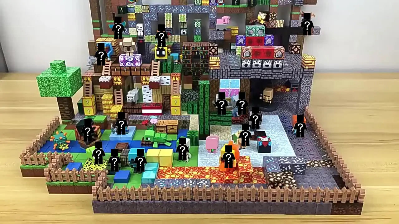 Mine World-bloques de construcción magnéticos para niños, ladrillos magnéticos con figuras, juego de construcción DIY, juguetes sensoriales STEM Montessori, regalos