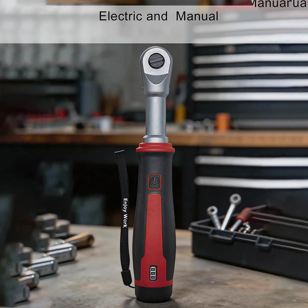 USB-C Rechargeable Electric Ratchet Wrench 3.6V 320 RPM 1/4' 3/8' Bidirectional with LED Battery Indicator for DIY Repair Auto