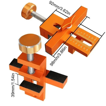 2 in 1 Cabinet Door Installation Positioner, 6/8/10mm Rebounder Punching Mounting Jig for Wardrobe Cabinet Door Panel Installation