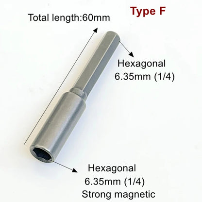 6.35mm 1/4" Micro Bit Adaptor  Insert Bit adapter to System 4mm Screwdriver Holder - Strong Magnetic