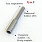 6.35mm 1/4" Micro Bit Adaptor  Insert Bit adapter to System 4mm Screwdriver Holder - Strong Magnetic