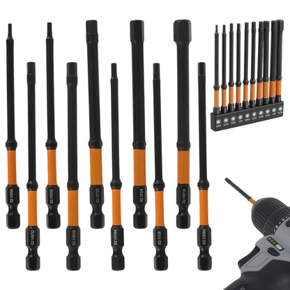 10/20PCS Hex Head Allen Wrench Bit Set Magnetic Screwdriver Drill Bit Metric and Imperial （SAE ）quick Release 1/4in Hex Shank