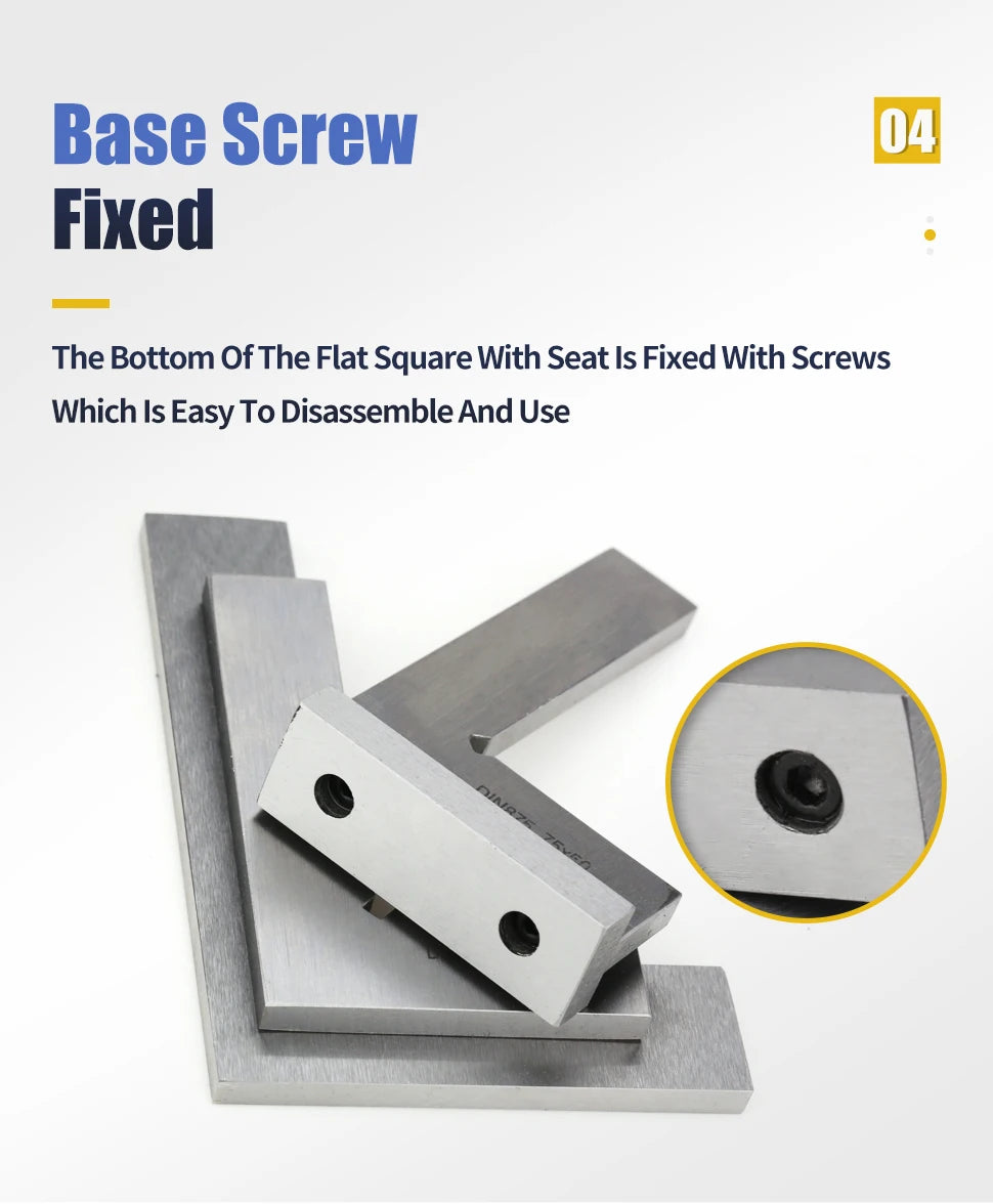 90 Degree Flat Edge Square Ruler Carpentry Square Metal Angle Measuring Tool Multi Carpentry Square Woodworking Tools Try Square