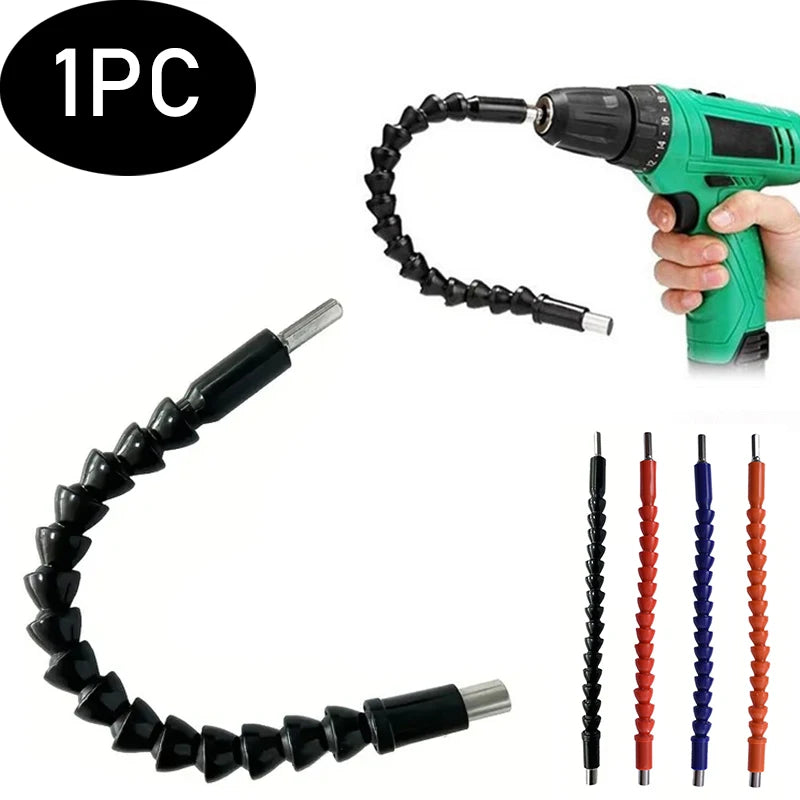Destornillador curvo de 295mm y 360 grados, adaptador Universal, varilla de extensión, broca, eje Flexible, taladro manual eléctrico, herramienta eléctrica, 1 ud.