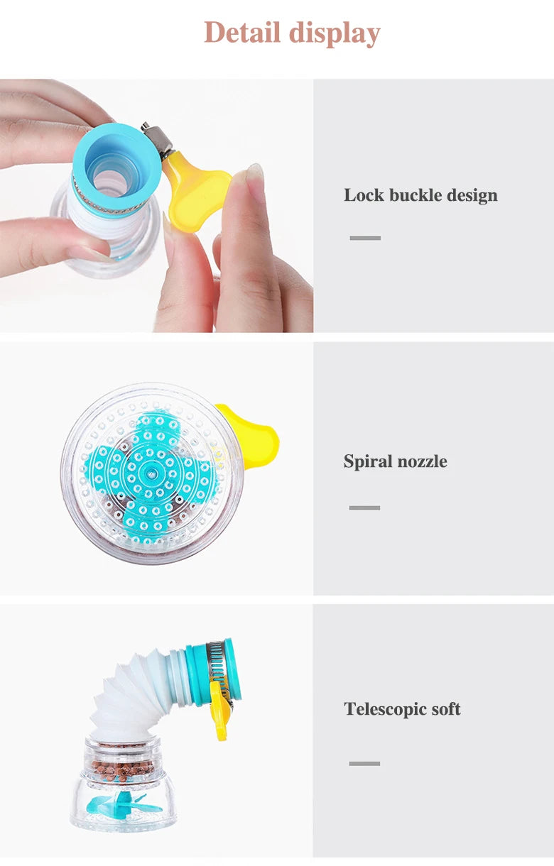 Universal 360° Rotating Faucet Aerator Swivel Water Saving Nozzle Kitchen Sink Faucet Attachment Accessories