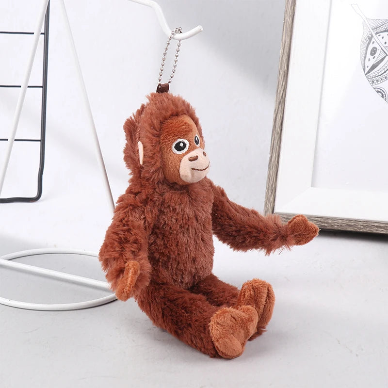 Nuevo Llavero de Peluche de Dibujos Animados, Gorila, Chimpancé, Mono, Colgante para Mochila, Coche, Bolso, Decoración, Regalo para Niños