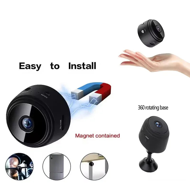 Minicámara IP A9 1080p HD, videocámaras inalámbricas, versión nocturna, vídeo de voz, vigilancia de seguridad, Wifi, Hogar Inteligente