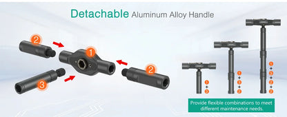 42 in 1 Magnetic Screwdriver Set DIY Ratchet Screwdriver Set Multi Bit Drive Set with Detachable Ratchet Handle for Compute